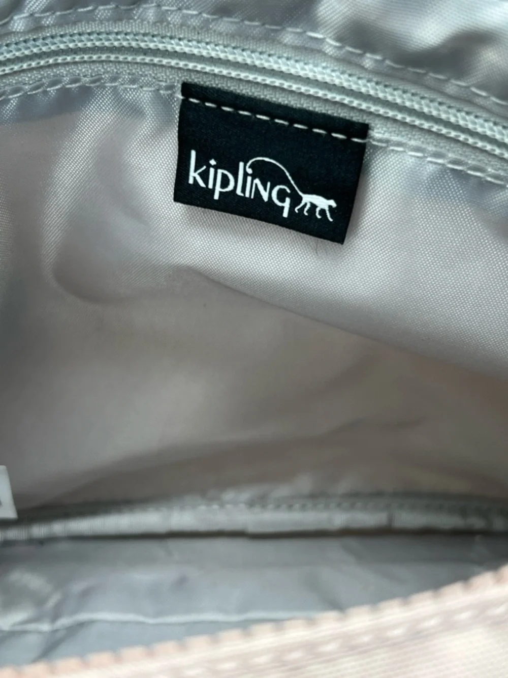 Kipling Soft Blush Pink Crossbody Bag with Monkey Charm